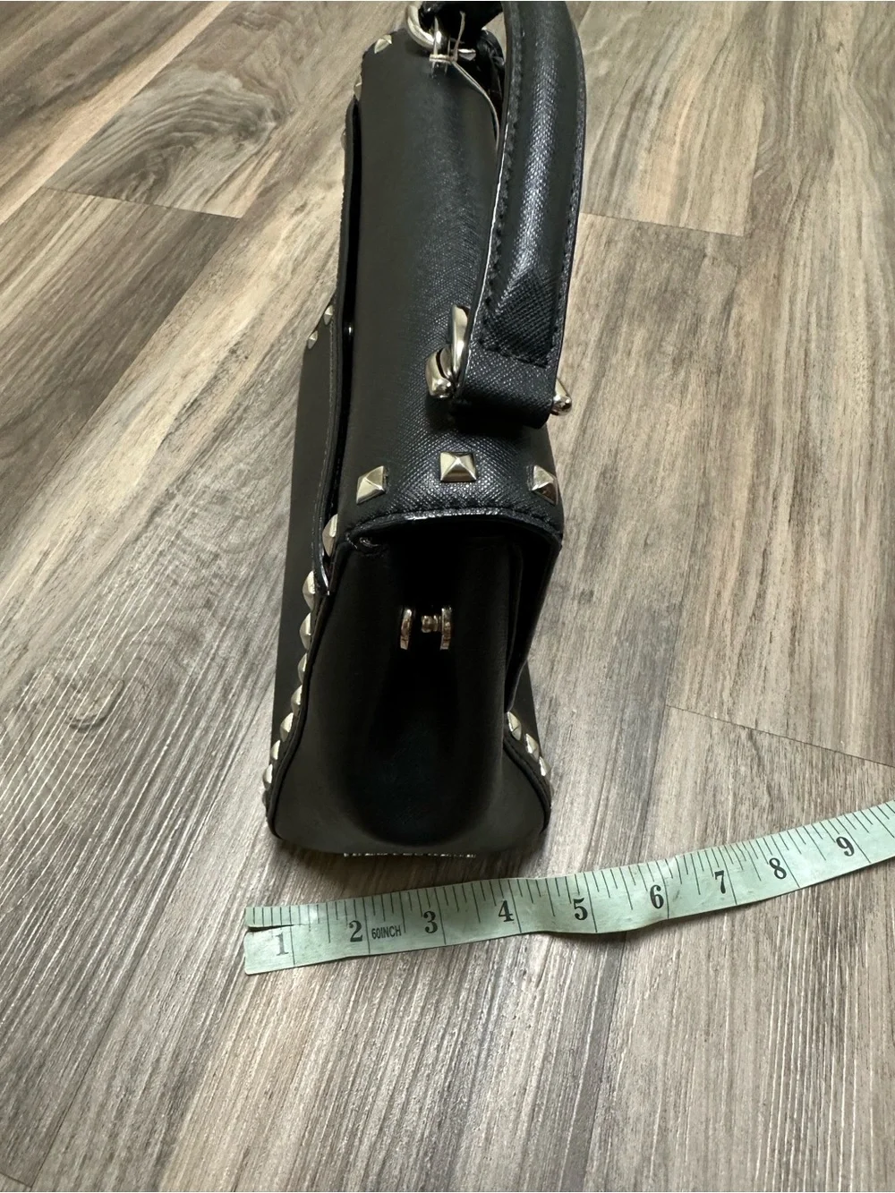 Michael Kors Ava Black Studded Satchel